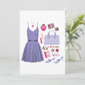 Paarse Mode set Kaart (Staand voorkant)