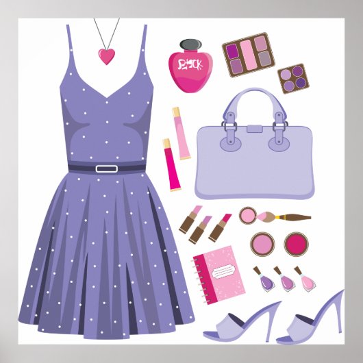 Paarse Mode set Poster (Voorkant)