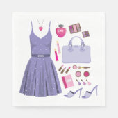 Paarse Mode set Servet (Voorkant)