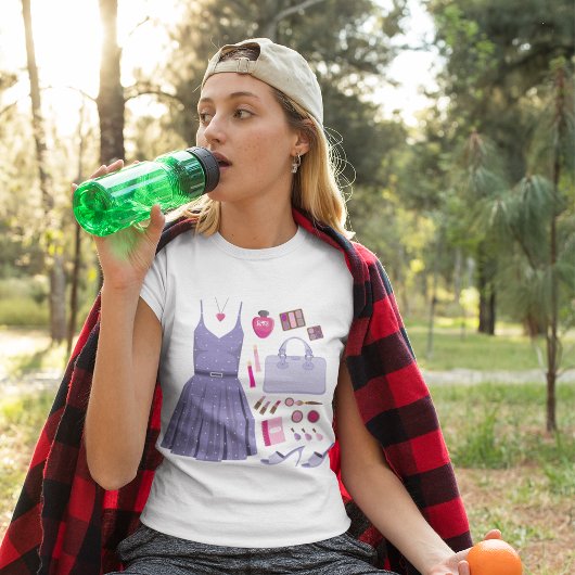 Paarse Mode set T-shirt