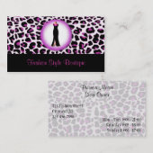 Paarse Mode van de Leopard Boutique Visitekaartje (Voorkant / Achterkant)