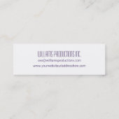 Paarse Modern CEO Company Micro Visitekaartjes (Achterkant)