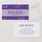 Paarse Modern CEO Company Visitekaartjes (Voorkant / Achterkant)