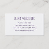 Paarse Modern CEO Company Visitekaartjes (Achterkant)