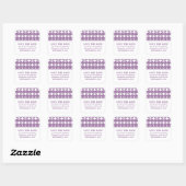Paarse Modern Deco sparen de Stickers van de Datum (Vel)