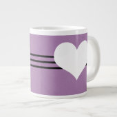 Paarse Modern Heart Jumbo Mok (Voorkant rechts)