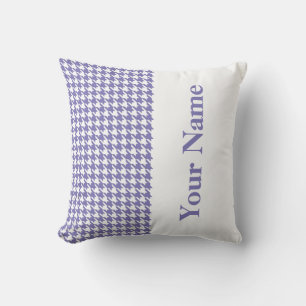 Paarse Modern Houndstooth met naam Kussen