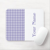 Paarse Modern Houndstooth met naam Muismat (Met muis)