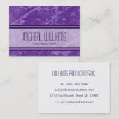 Paarse Modern Large CEO Company Visitekaartjes (Voorkant / Achterkant)