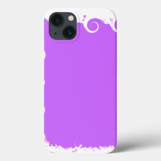 Paarse Modern White Swirl Case-Mate iPhone Case (Achterkant)