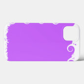 Paarse Modern White Swirl Case-Mate iPhone Case (Achterkant (horizontaal))