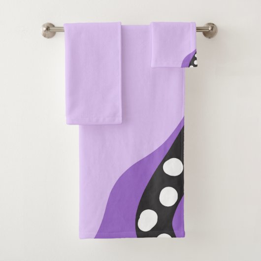 Paarse moderne Abstracte kunst Bad Handdoek (Insitu)