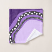 Paarse moderne Abstracte kunst Bad Handdoek (Wasdoekje)