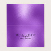 Paarse moderne achtergrond visitekaartje (Buitenkant ongevouwen)