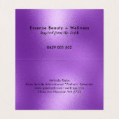 Paarse moderne achtergrond visitekaartje (Binnenkant ongevouwen)