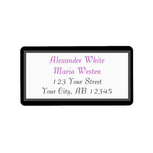 Paarse moderne Adresetiketten Etiket (Voorkant)
