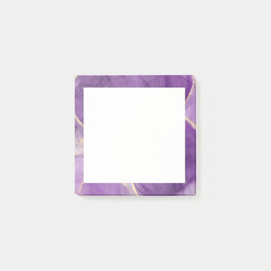 Paarse moderne alcoholinkt post-it® notes (Voorkant)