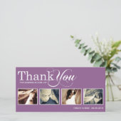 PAARSE MODERNE BEDANKT | BRUILOFT BEDANKT KAART (Staand voorkant)