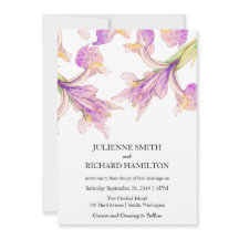 Paarse moderne botanische bruiloft