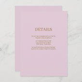 Paarse moderne bruiloft met contactgegevens informatiekaartje (Voorkant / Achterkant)