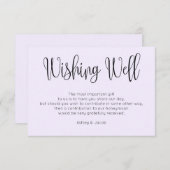 Paarse moderne bruiloft wensen goed. Eenvoudig scr Informatiekaartje (Voorkant / Achterkant)