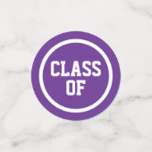 Paarse moderne cirkels Foto Afstuderen Confetti (Kleine voorkant)