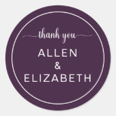 Paarse moderne creditcard Weddenschap Ronde Sticker (Voorkant)
