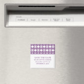 Paarse Moderne Deco sparen de Magnet van de Datum (Insitu (Vaatwasser))