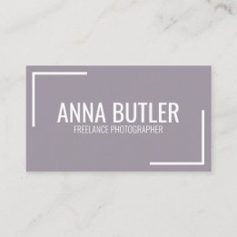 Paarse, moderne, eenvoudige, minimale professionel visitekaartje