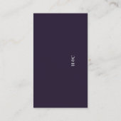 Paarse, moderne, eenvoudige, schone kaart plaatskaartje (Achterkant)