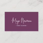 PAARSE Moderne Elegante Minimale QR Code Creatief Visitekaartje (Voorkant)