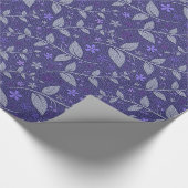 Paarse moderne elegante populaire bloemkool cadeaupapier (Hoek)