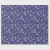 Paarse moderne elegante populaire bloemkool cadeaupapier (Vlak)