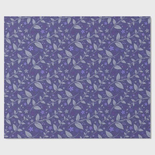 Paarse moderne elegante populaire bloemkool cadeaupapier (Vlak)