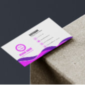 Paarse moderne elegante visitekaartje