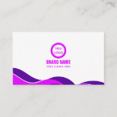 Paarse moderne elegante visitekaartje (Voorkant)