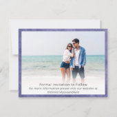 Paarse Moderne Foto slaat de datum op (Achterkant)