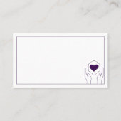 Paarse moderne gezondheidsassistent thuiszorgprofe visitekaartje (Achterkant)