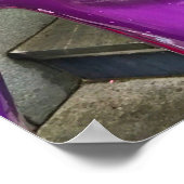 Paarse moderne kunst sculptuur Orchard Road Poster (Hoek)