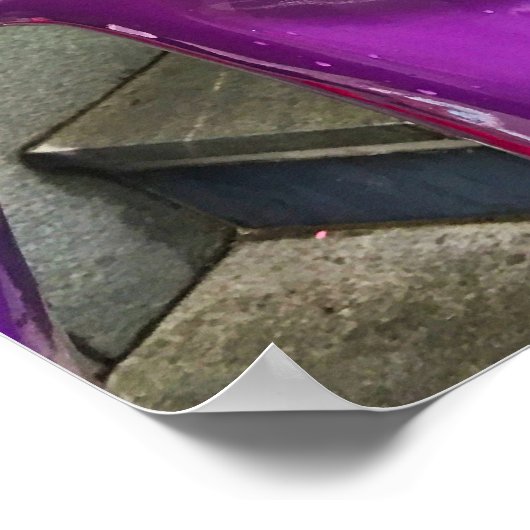 Paarse moderne kunst sculptuur Orchard Road Poster (Hoek)