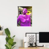 Paarse moderne kunst sculptuur Orchard Road Poster (Thuiskantoor)