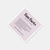 Paarse moderne minimale leuke feiten Verjaardagsja Servet (Hoek)