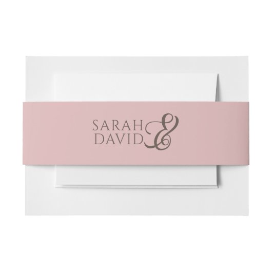 Paarse moderne minimalistische bruiloft uitnodigingen wikkel (Voorkant Voorbeeld)