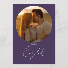 Paarse moderne minimalistische scripttafel kaart