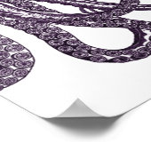 Paarse moderne octopus poster (Hoek)