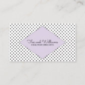 Paarse moderne poladots Visitekaartje (Voorkant)