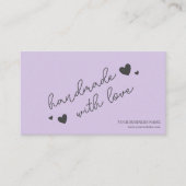 Paarse moderne QR-code, dank u Visitekaartje (Voorkant)