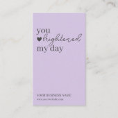 Paarse moderne QR-code, dank u Visitekaartje (Voorkant)