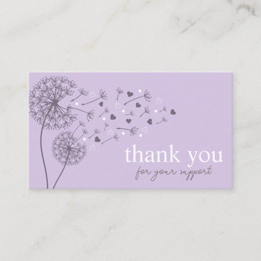 Paarse moderne QR-code, dank u Visitekaartje (Voorkant)