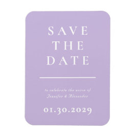 Paarse moderne save the date magneet